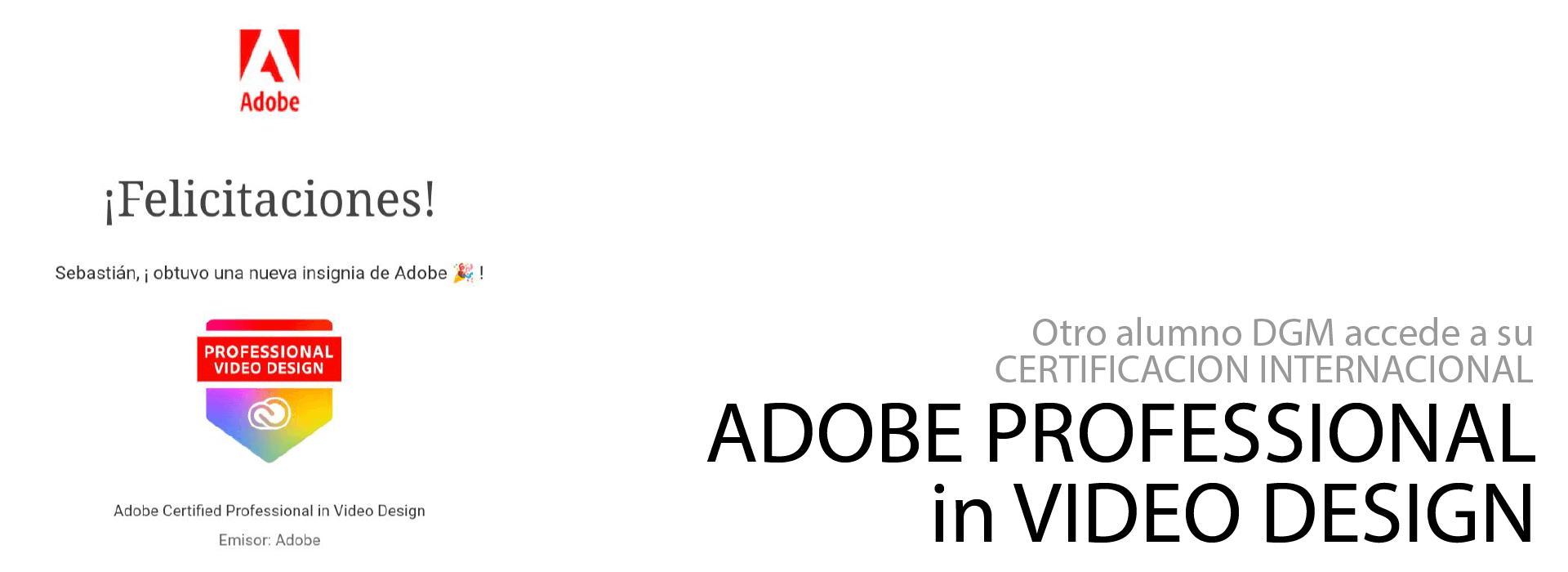 certificación adobe video design